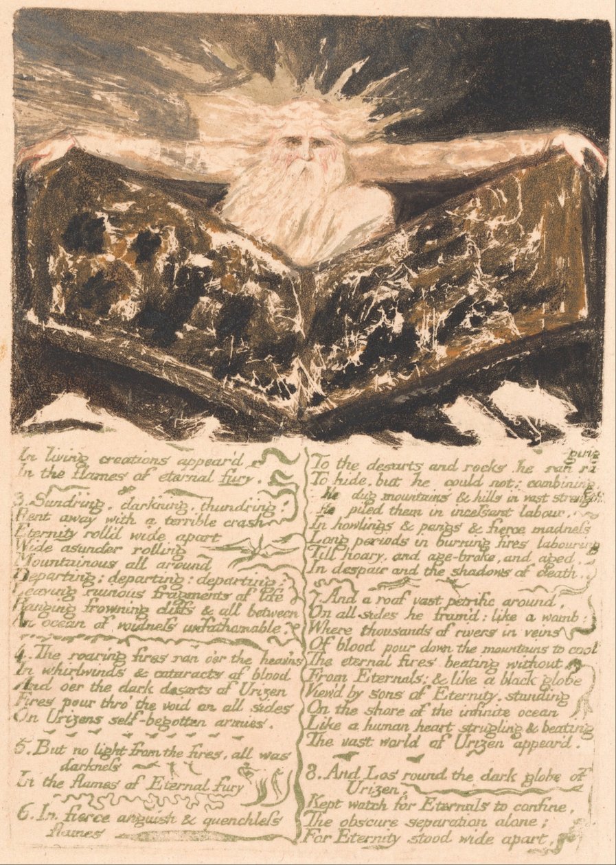 Pierwsza Księga Urizena, Tablica 6, W żywych kreacjach pojawiają się . . . . (Bentley 5) autorstwa William Blake