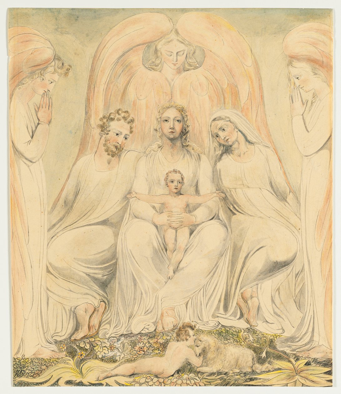 Święta Rodzina zwana także Chrystusem na łonie prawdy, ok. 1930 r. 1805. autorstwa William Blake