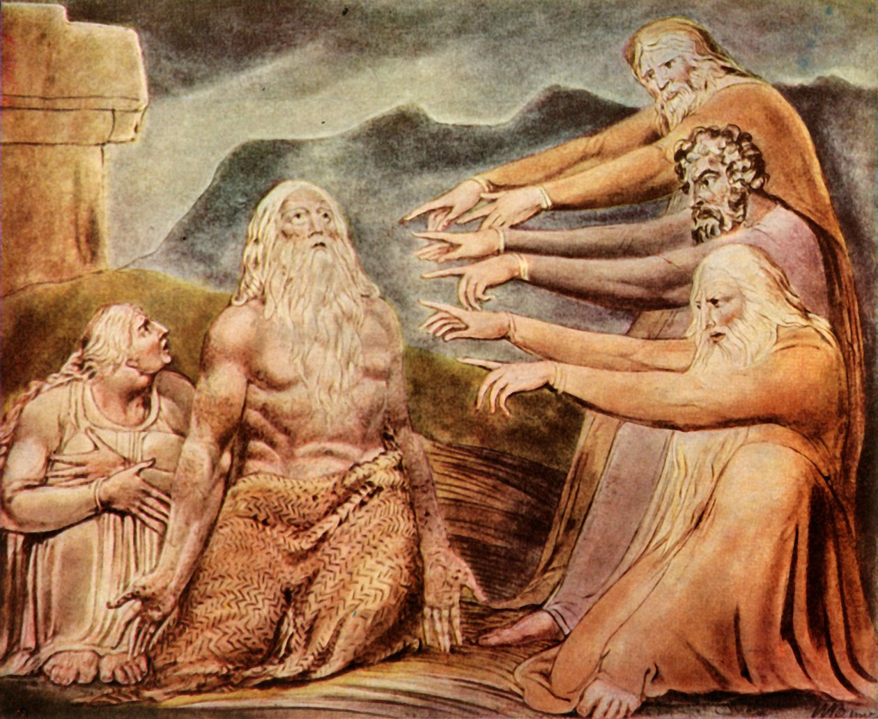 „Sprawiedliwy człowiek jest wyśmiewany z pogardy”, 1825, 1943. autorstwa William Blake
