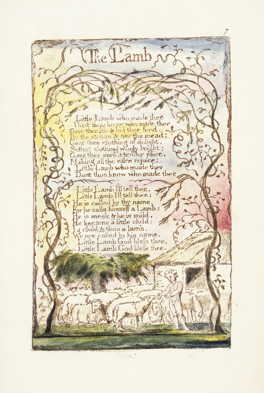 Baranek, 1789 autorstwa William Blake