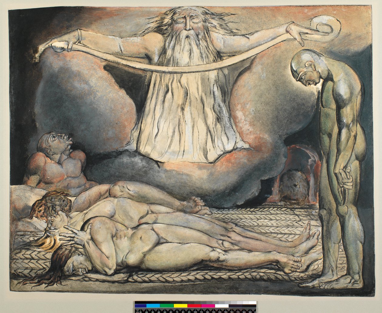 Dom Łazarza, 1795 autorstwa William Blake