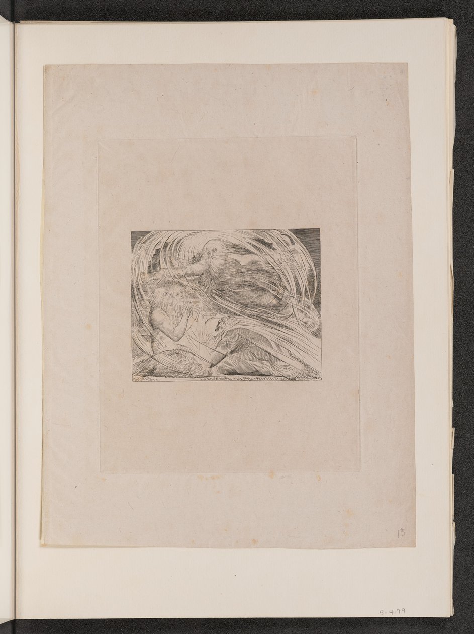 Pan odpowiada Hiobowi z trąby powietrznej autorstwa William Blake