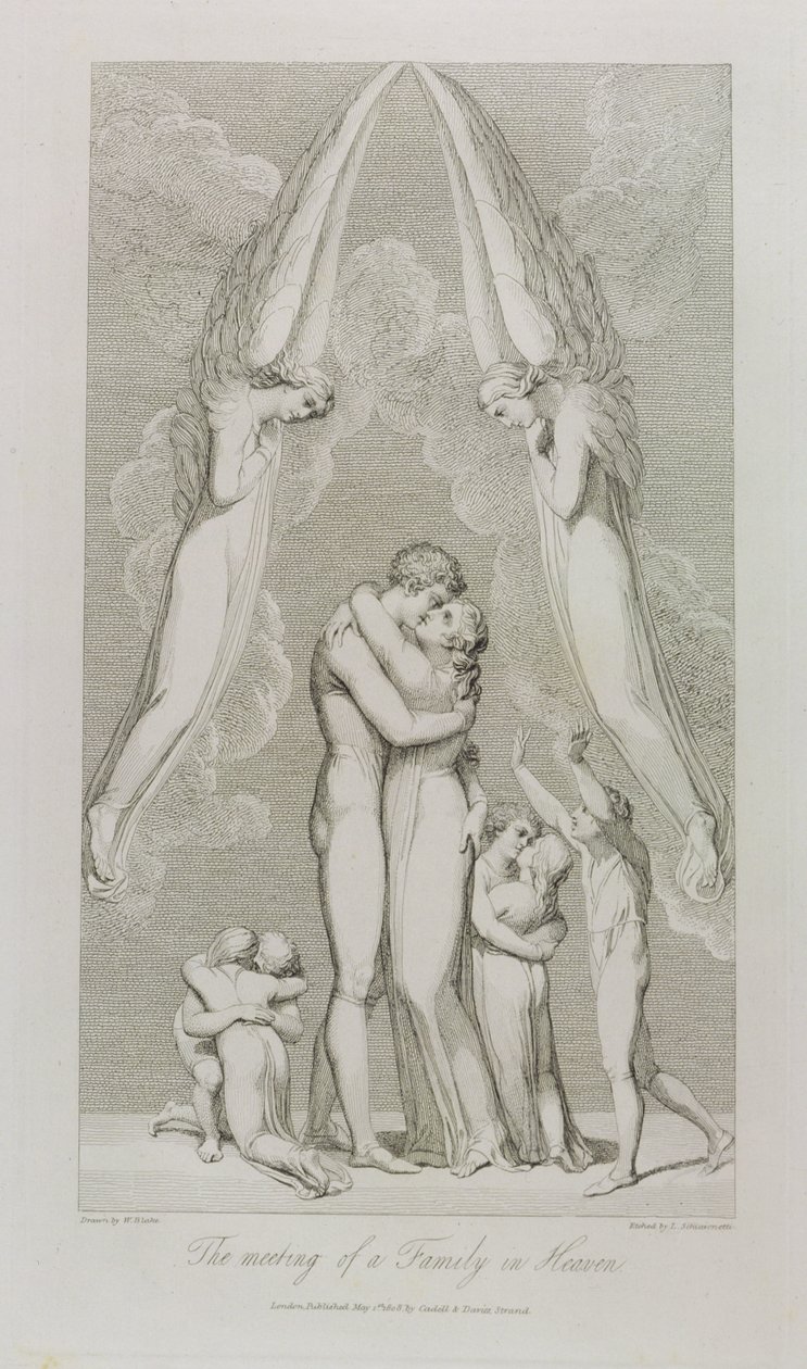 Spotkanie rodziny w niebie, pl.4, ilustracja z „Grób, wiersz” Williama Blake