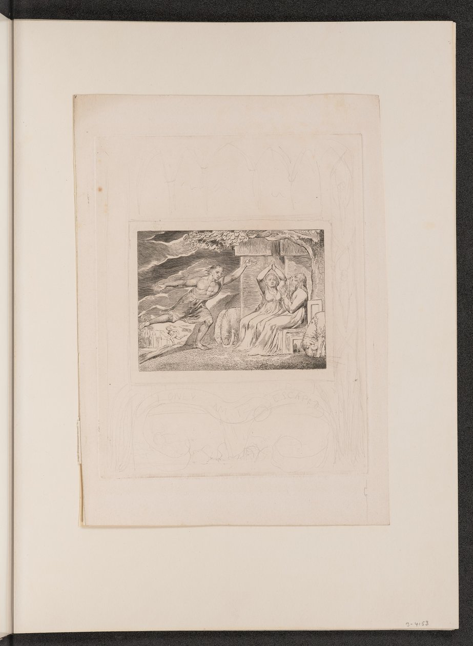 Posłańcy opowiadają Hiobowi o jego nieszczęściach autorstwa William Blake