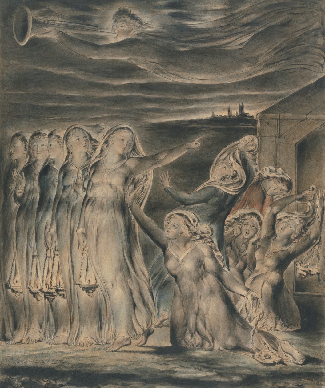 Przypowieść o pannach mądrych i głupich autorstwa William Blake