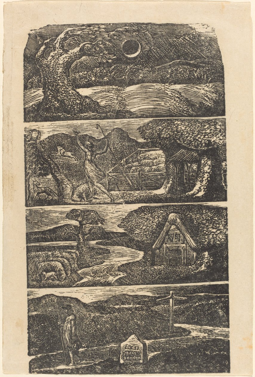 Pastorałki Wergiliusza, 1821. autorstwa William Blake