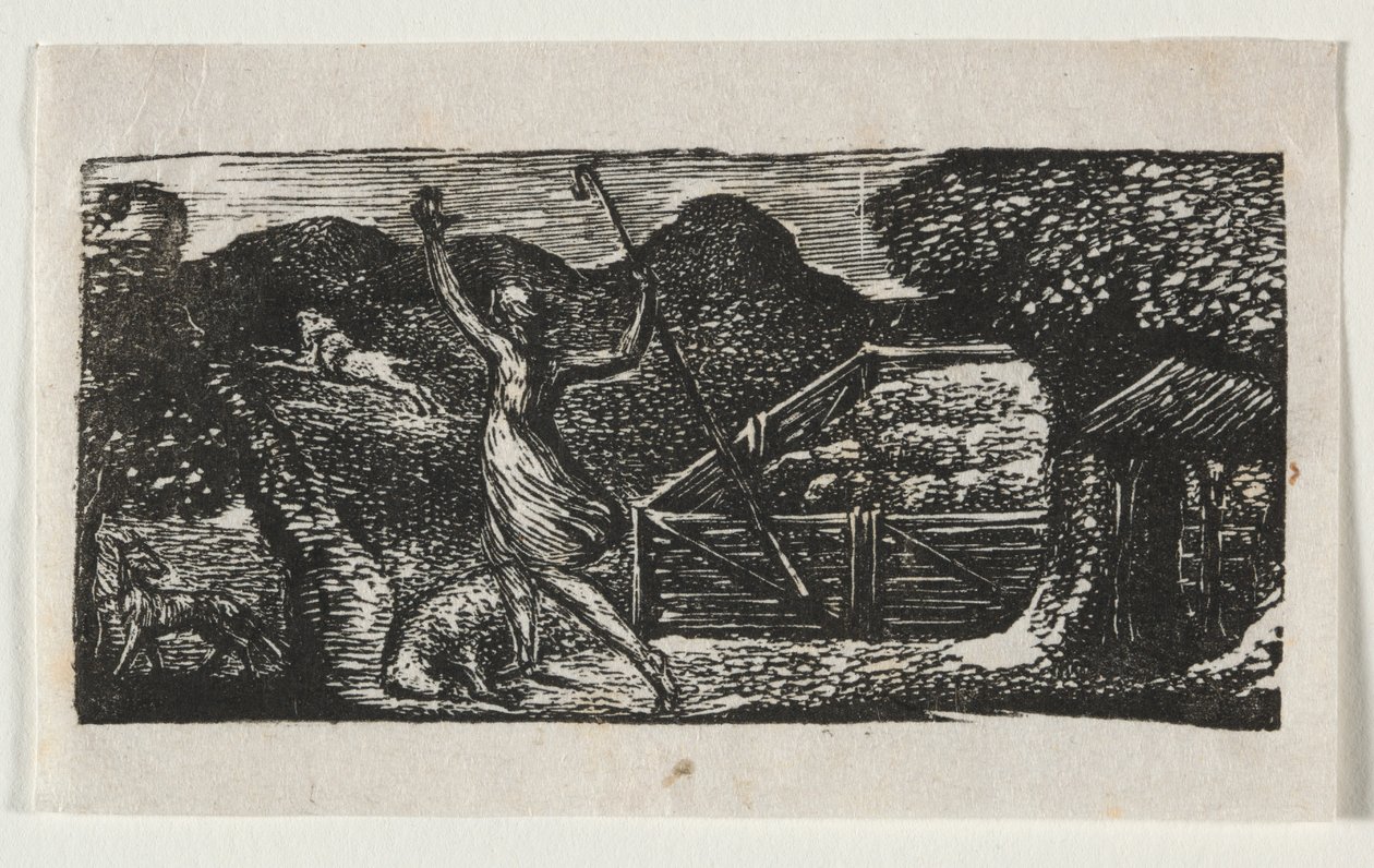 Pastorałki Wergiliusza, Ekloga I: Pasterz przegania wilka autorstwa William Blake