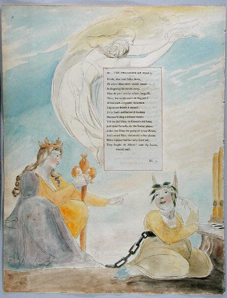 „The Progress of Poesy”, projekt 48 z „Wierszy Thomasa Graya” autorstwa William Blake