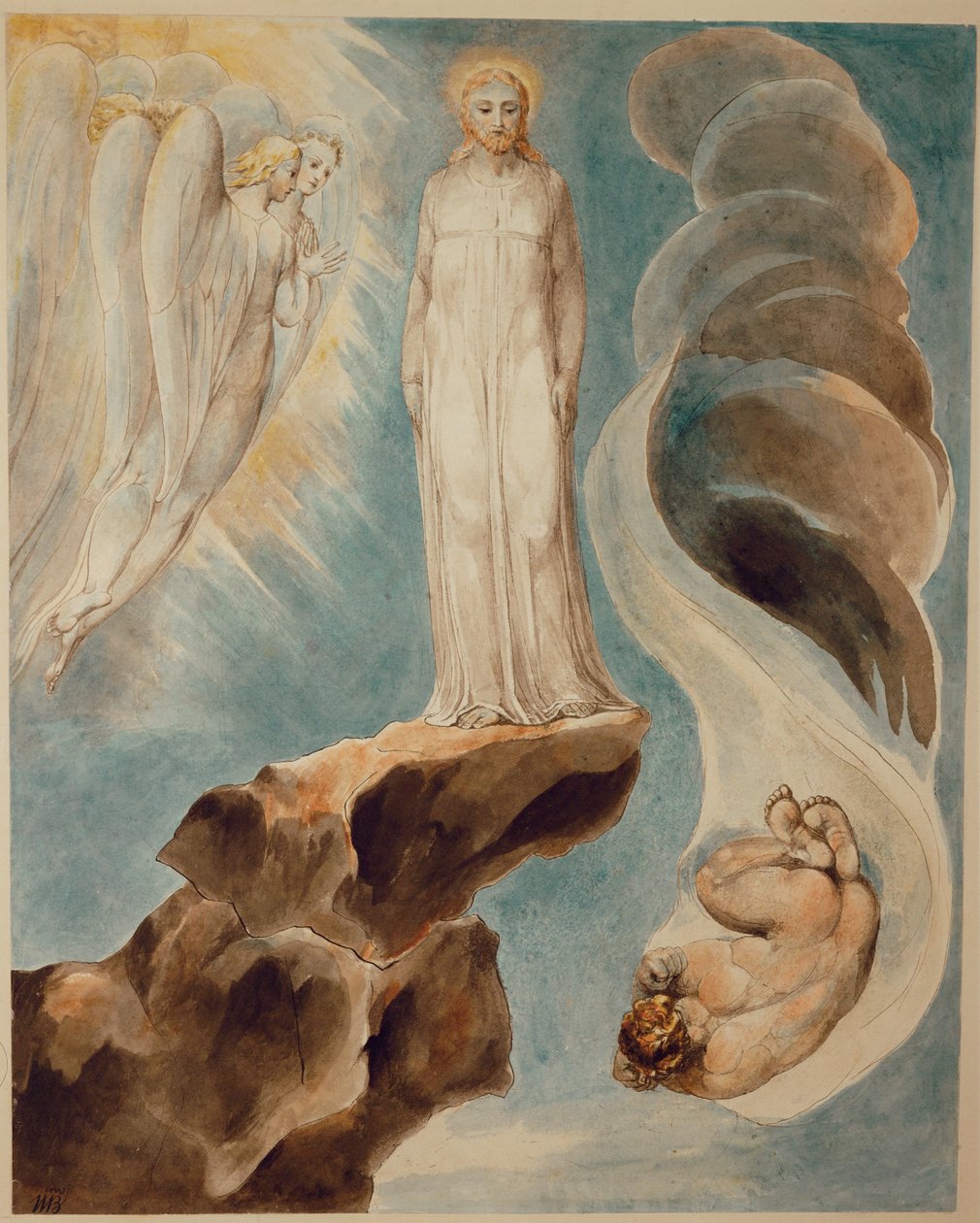 Trzecie kuszenie (akwarela na papierze) autorstwa William Blake