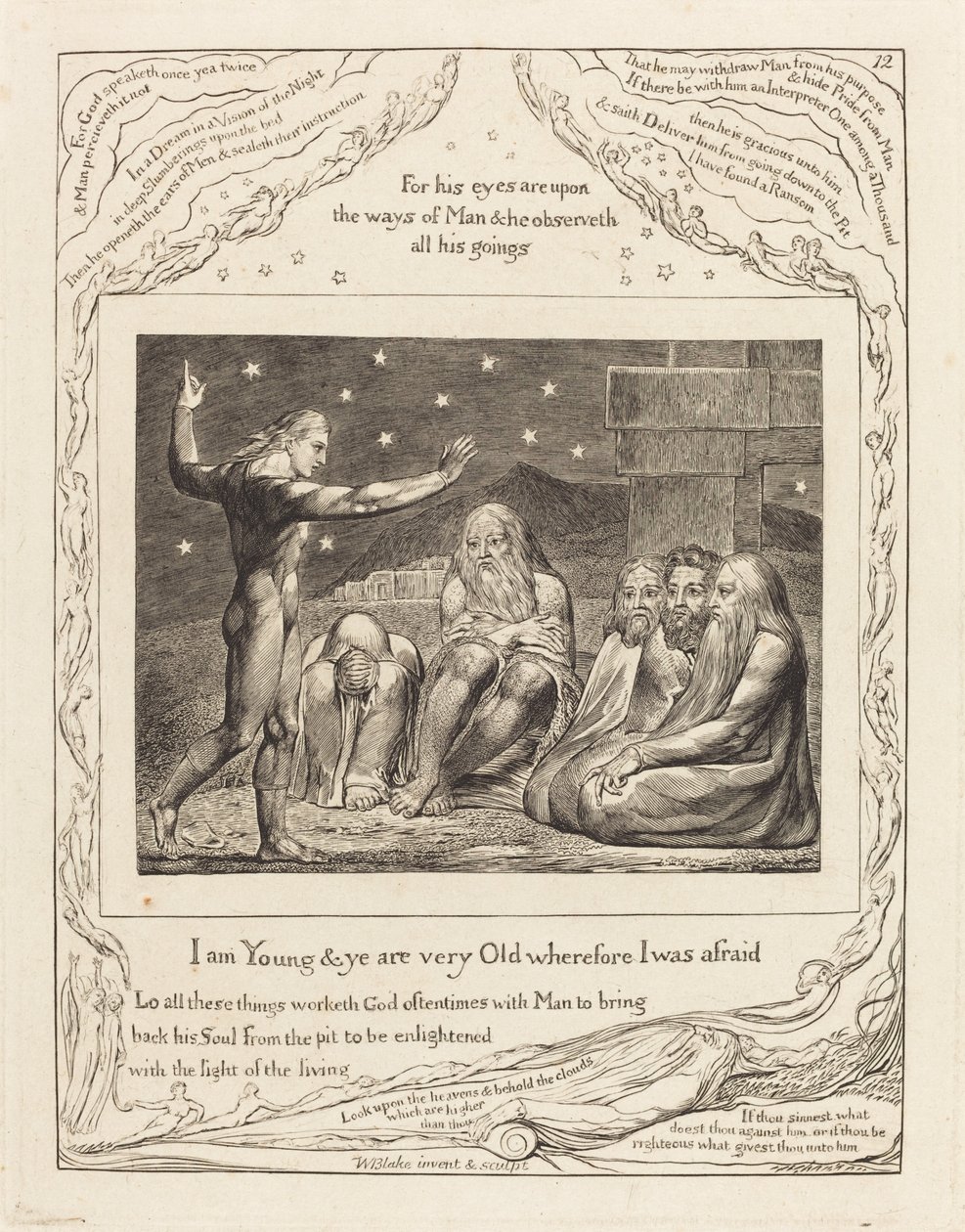 Gniew Elihu autorstwa William Blake
