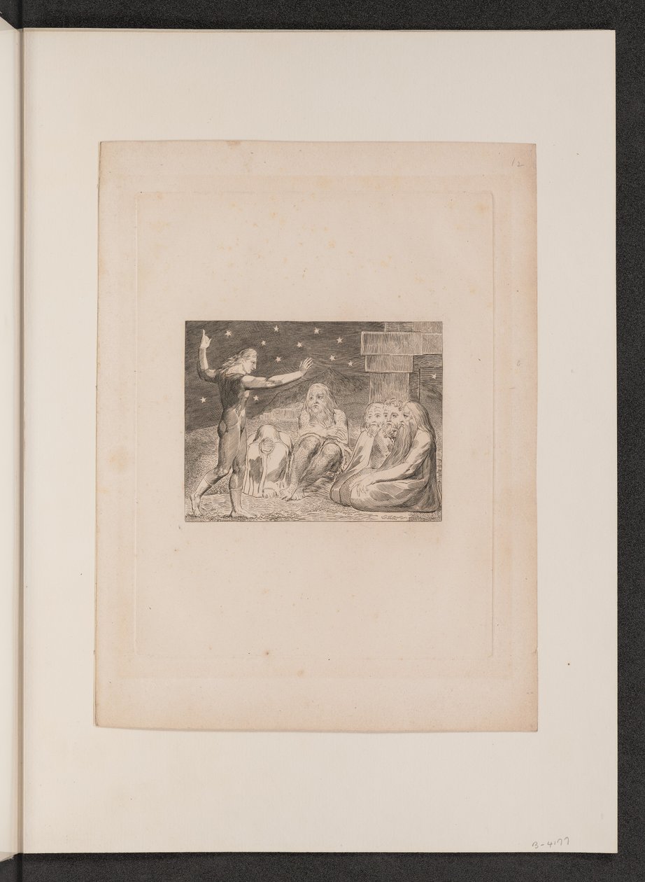 Gniew Elihu, 1825. autorstwa William Blake