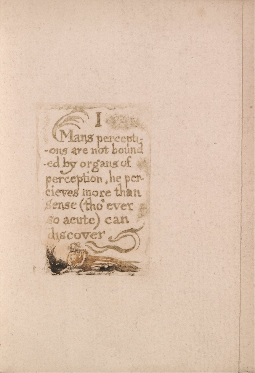 Nie ma religii naturalnej, tablica 10, I Percepcje człowieka nie są ograniczone. . . . (Bentley b3) autorstwa William Blake