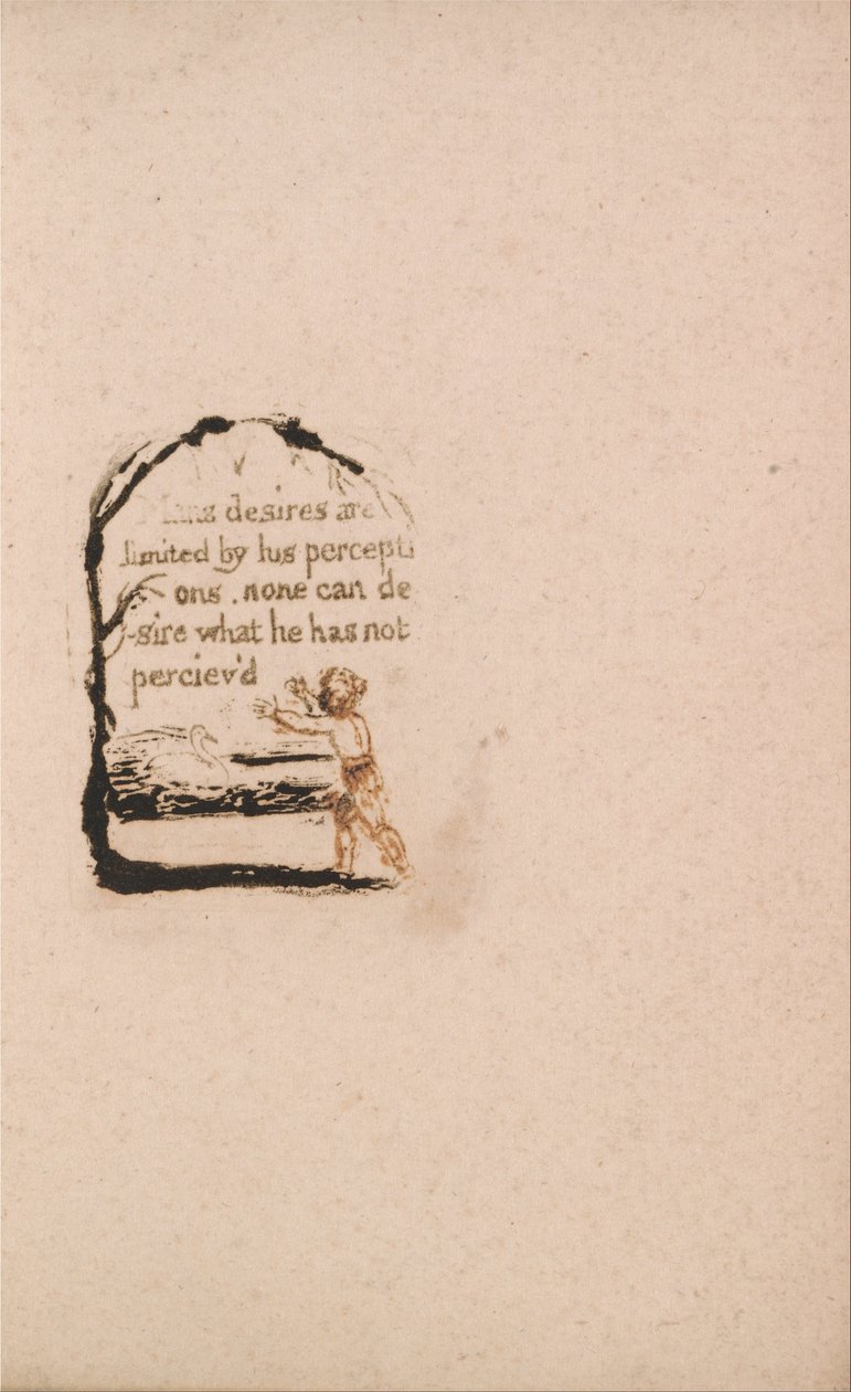 Nie ma religii naturalnej, Tablica 7, V Mans pragnienia. . . . (Bentley A8) autorstwa William Blake