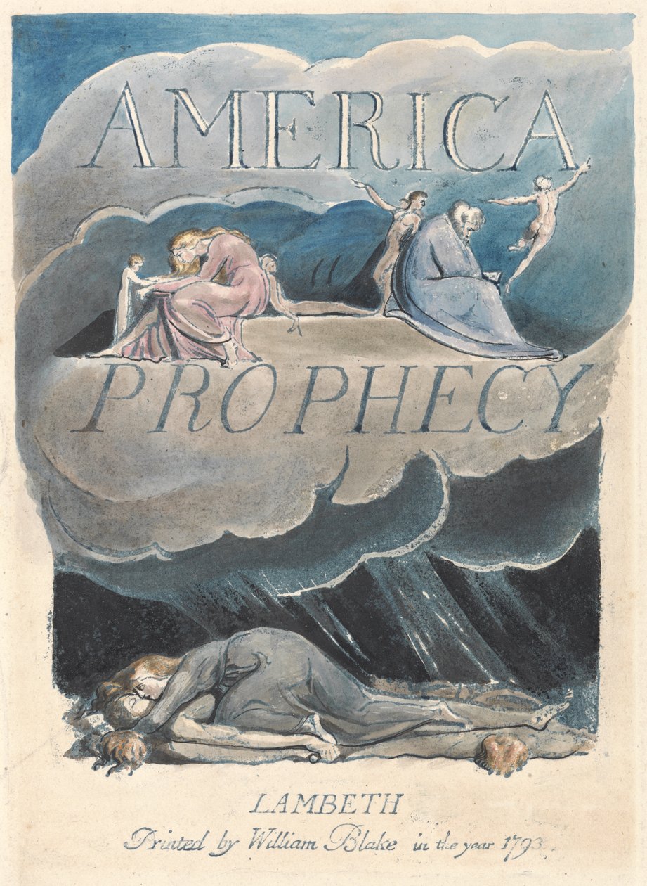 Strona tytułowa „Ameryka: Proroctwo” autorstwa William Blake