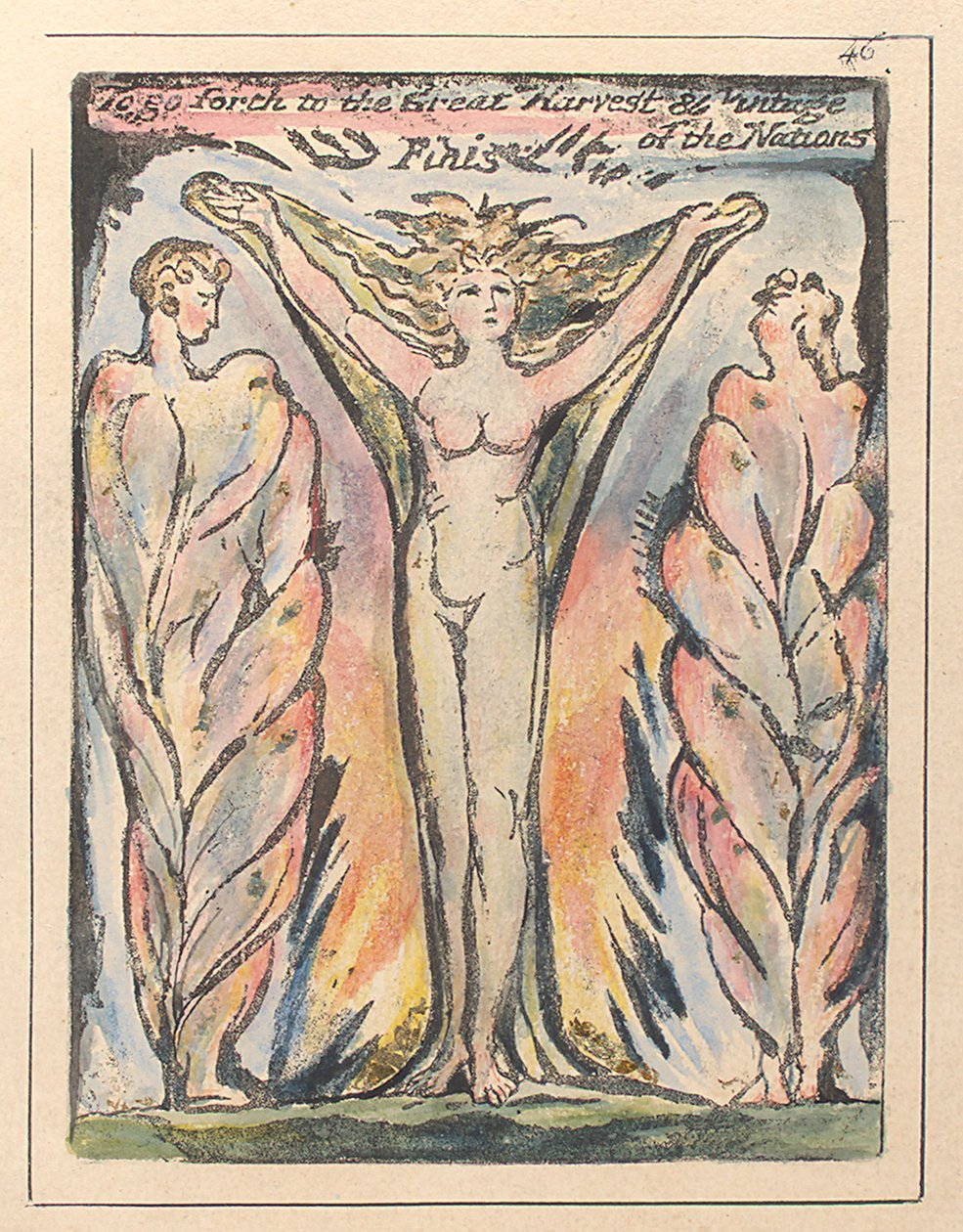 Aby wyruszyć na Wielkie Żniwa i Rocznik Narodów, c.1811 autorstwa William Blake