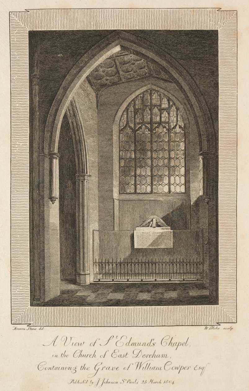 Widok kaplicy św. Edmunda w kościele East Dereham..., 1804 r. autorstwa William Blake