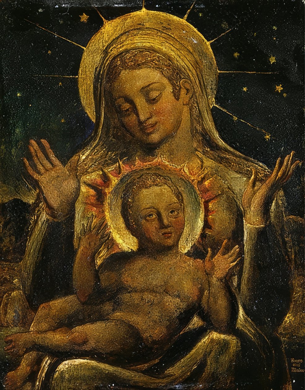Dziewica i Dziecko. / Dziewica z dzieckiem. 1825 autorstwa William Blake