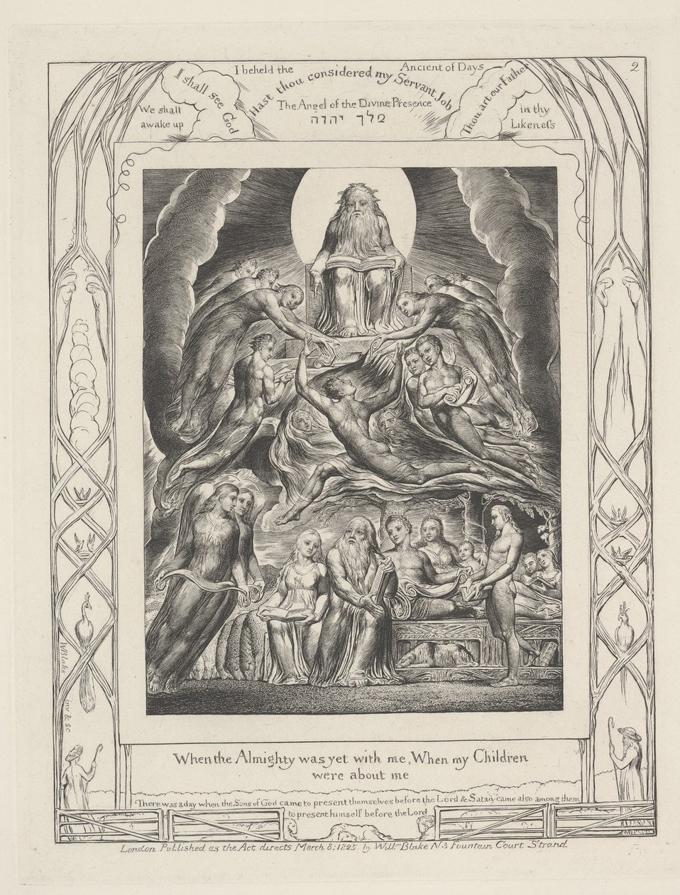 Kiedy Wszechmogący był jeszcze ze mną, Kiedy moje Dzieci były przy mnie autorstwa William Blake