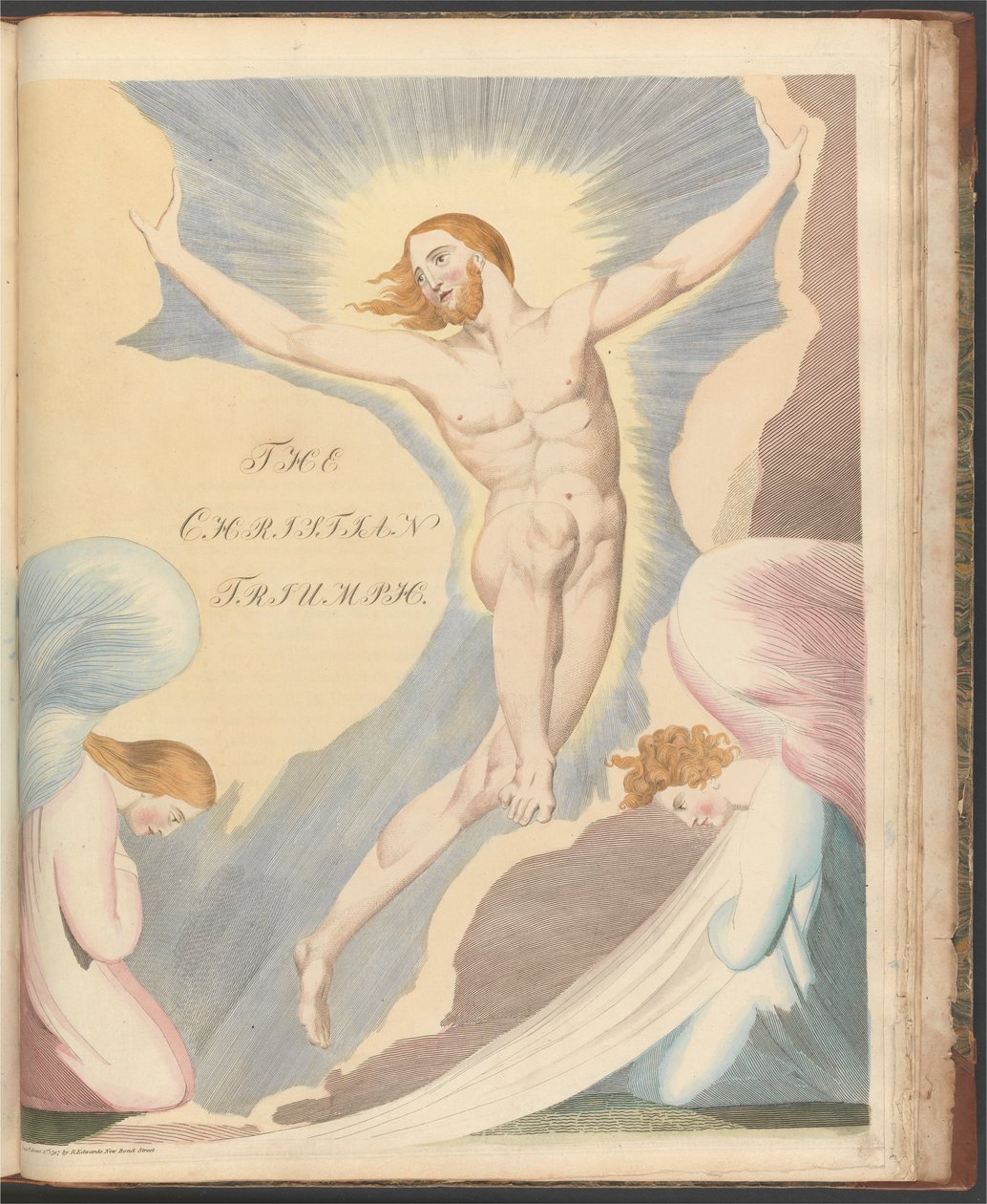 Nocne myśli Younga, strona 65, Noc czwarta, Chrześcijański triumf. autorstwa William Blake
