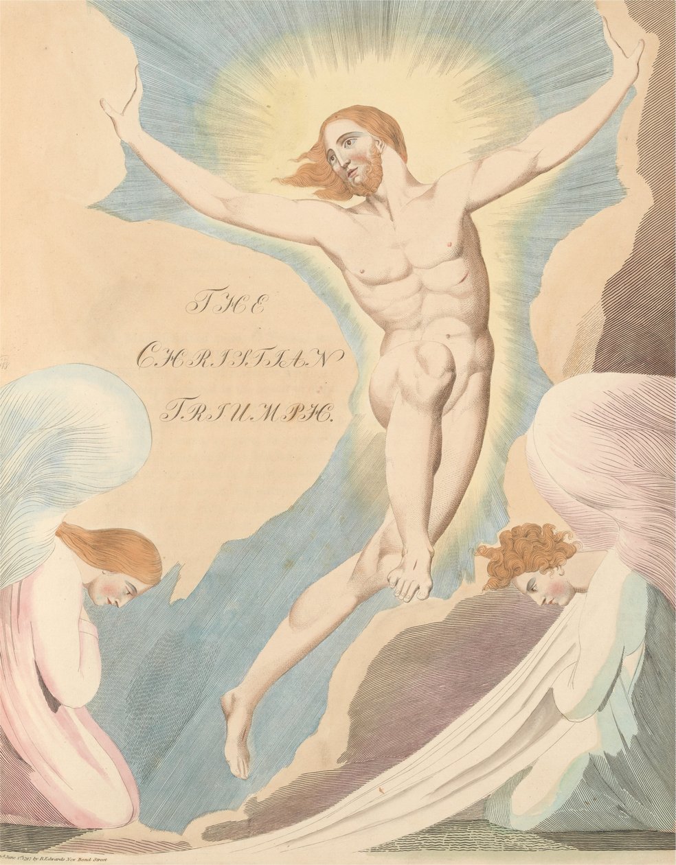 Nocne myśli Younga, strona 65, Noc czwarta, Chrześcijański triumf autorstwa William Blake