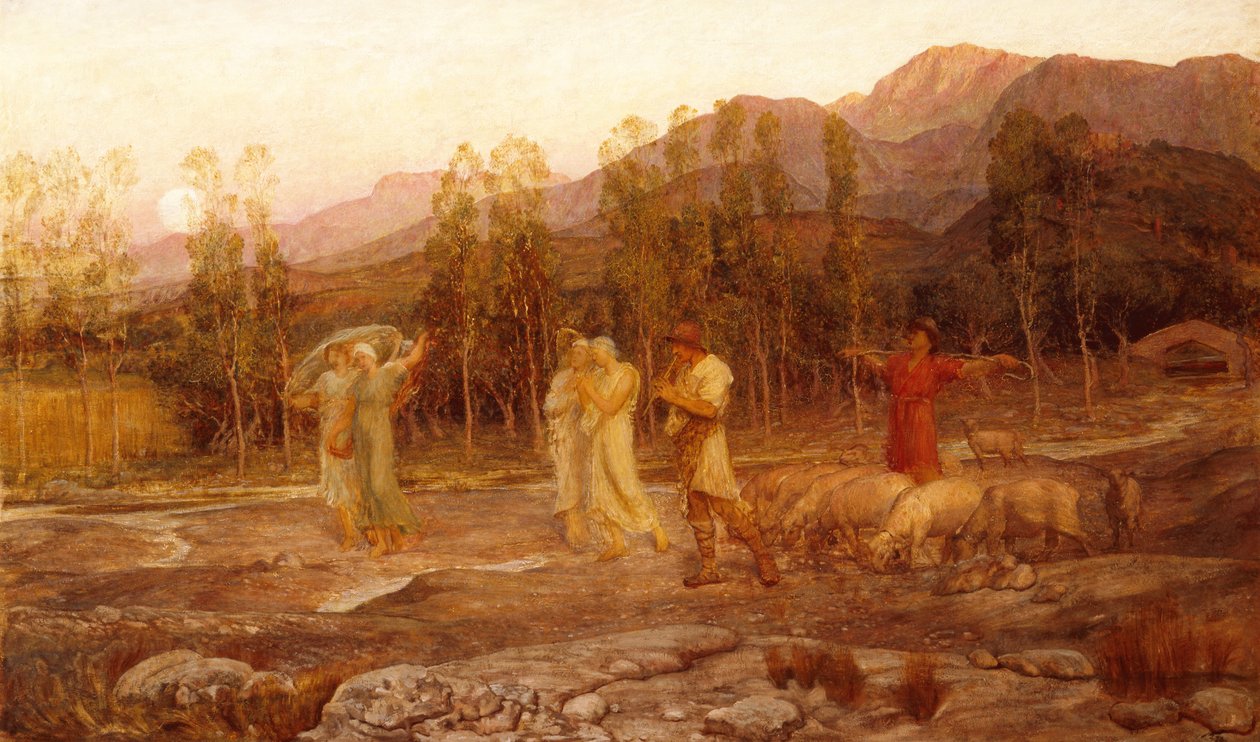 Pastorał, Pamięć Doliny Sparty (olej na płótnie) autorstwa William Blake Richmond