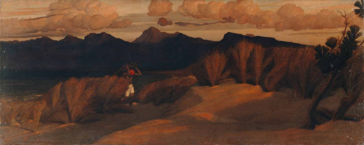 W pobliżu Via Reggio, gdzie znaleziono ciało Shelley autorstwa William Blake Richmond