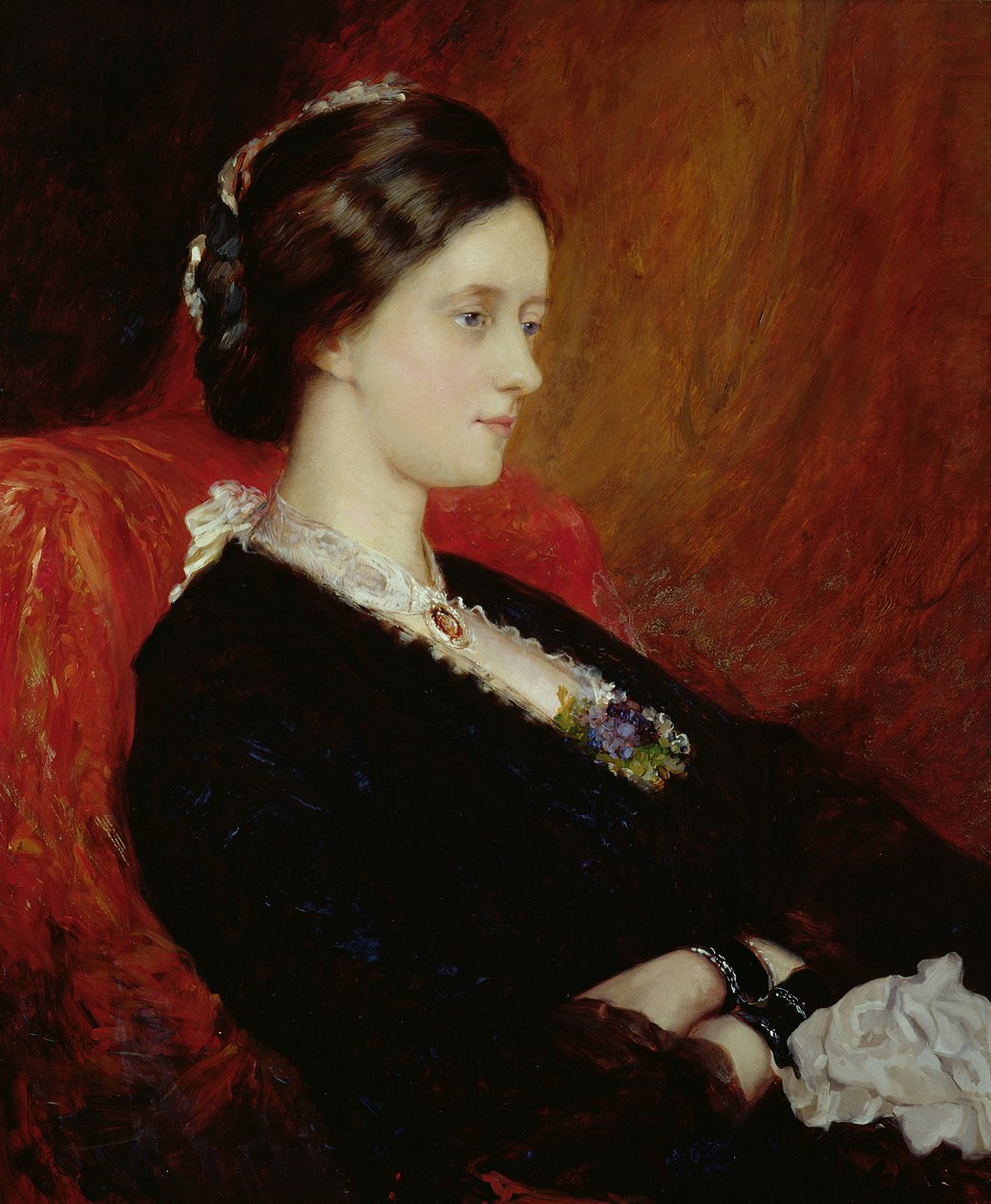 Portret Hon. Pani Emily Meynell-Ingram (1840-1904) 1884 (olej na płótnie) autorstwa William Blake Richmond
