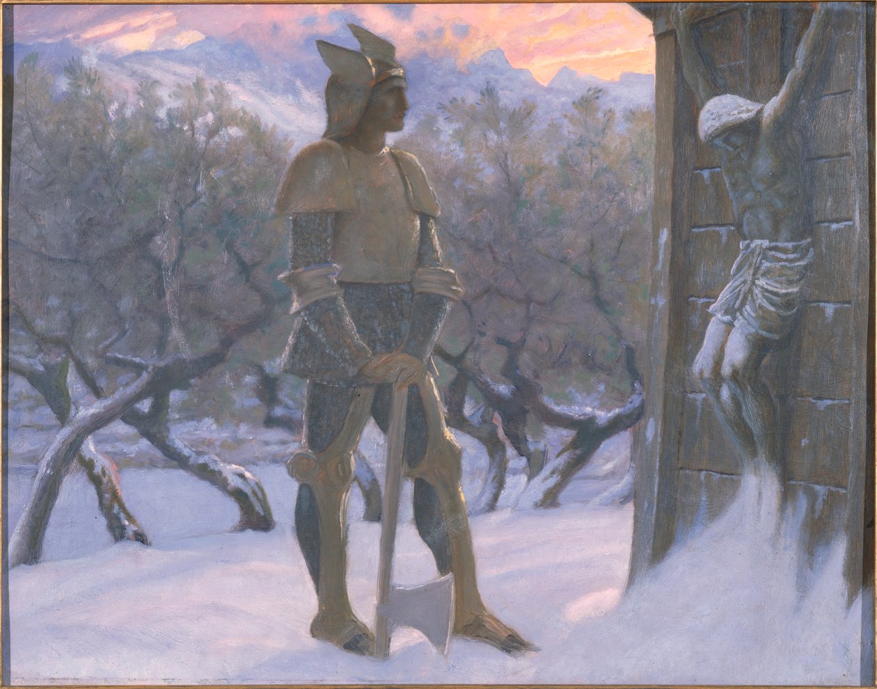 Hun i Krucyfiks autorstwa William Blake Richmond