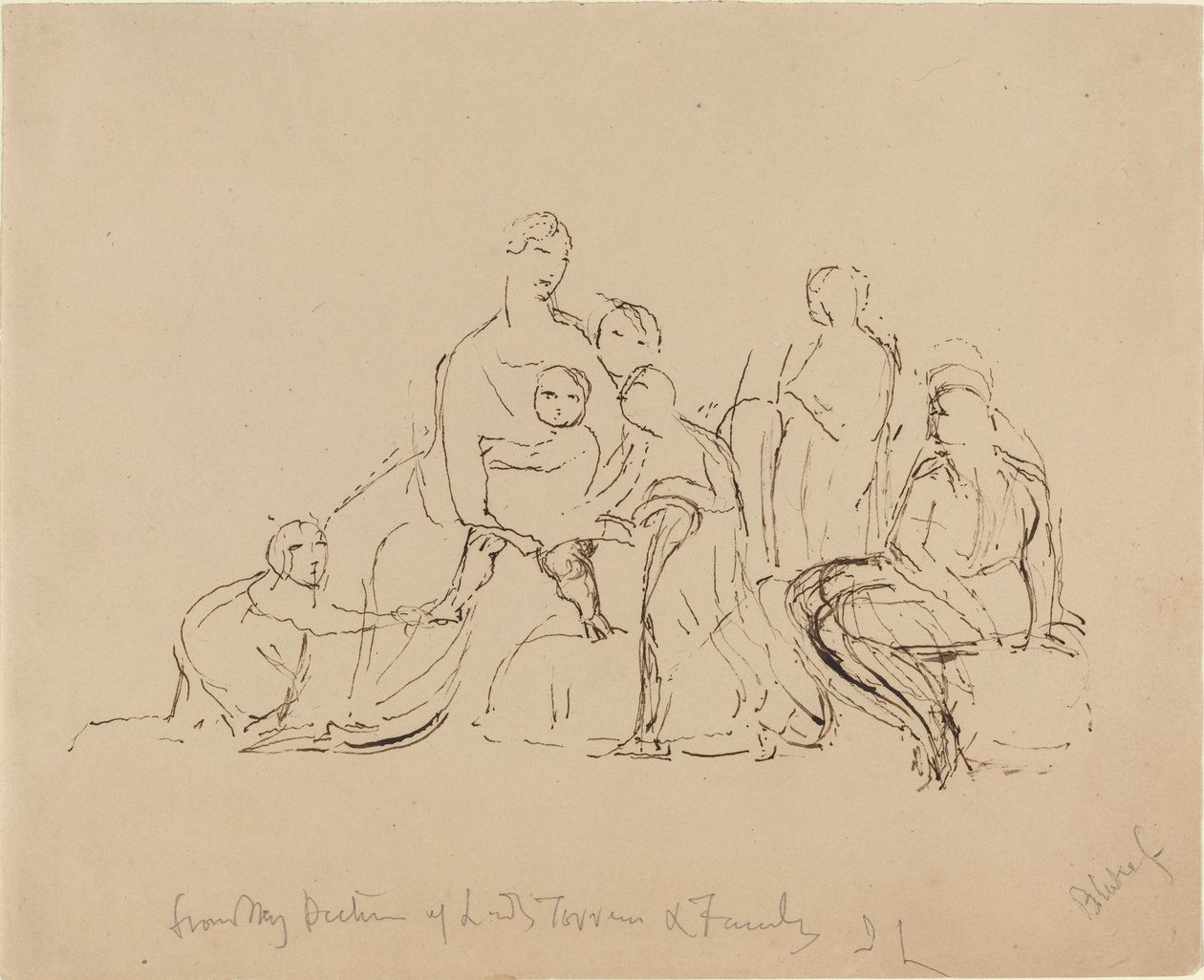 Lady Torrens i rodzina autorstwa William Blake after John Linnell