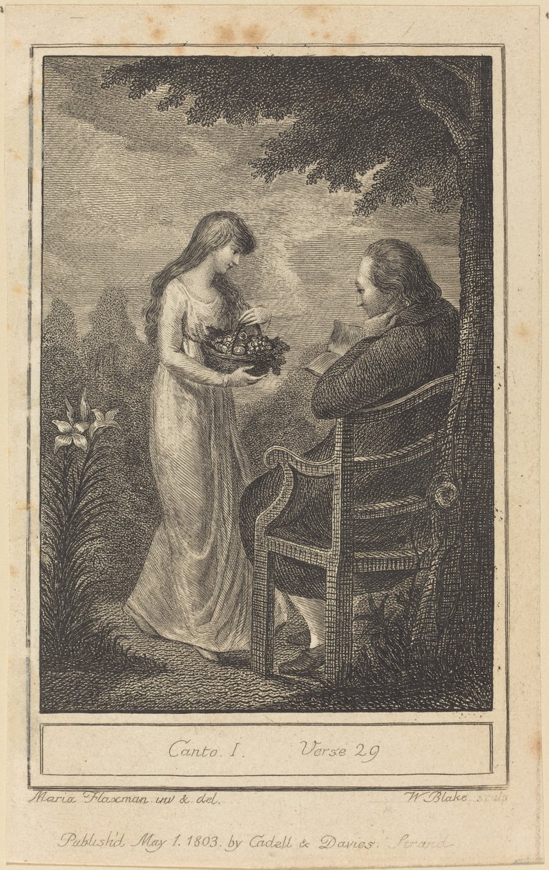 Pieśń I, werset 29 autorstwa William Blake after Mary Ann Flaxman