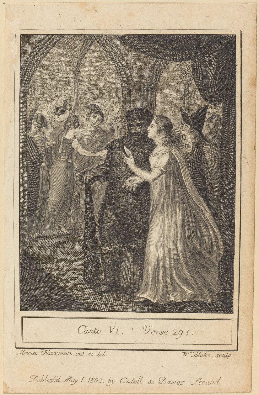 Canto VI, werset 294 autorstwa William Blake after Mary Ann Flaxman