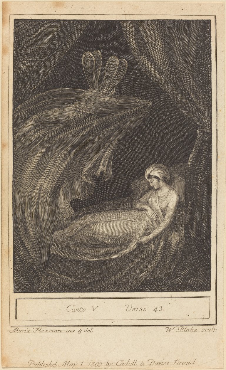 Pieśń V, werset 43 autorstwa William Blake after Mary Ann Flaxman