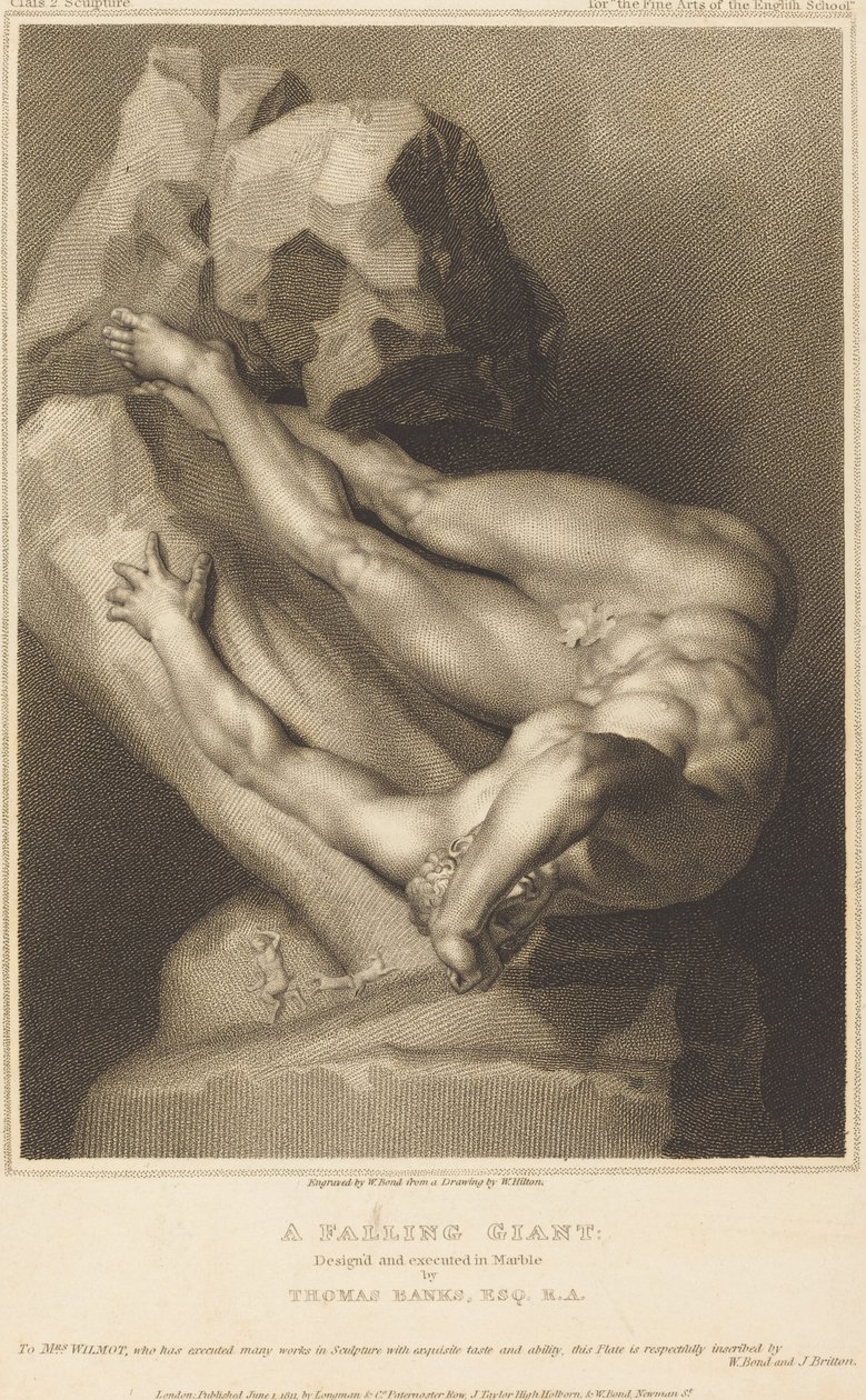 Spadający Gigant autorstwa William Bond after William Hilton I after Thomas Banks