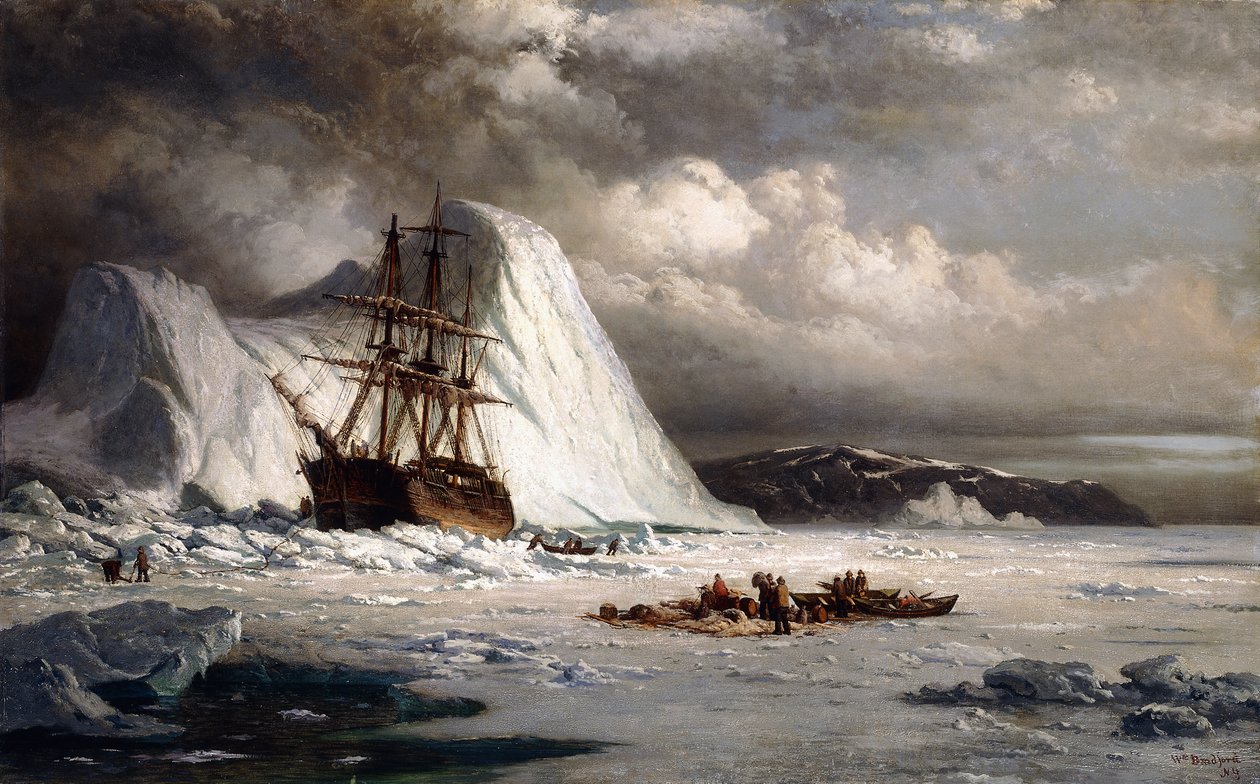 Statek skuty lodem, autorstwa William Bradford
