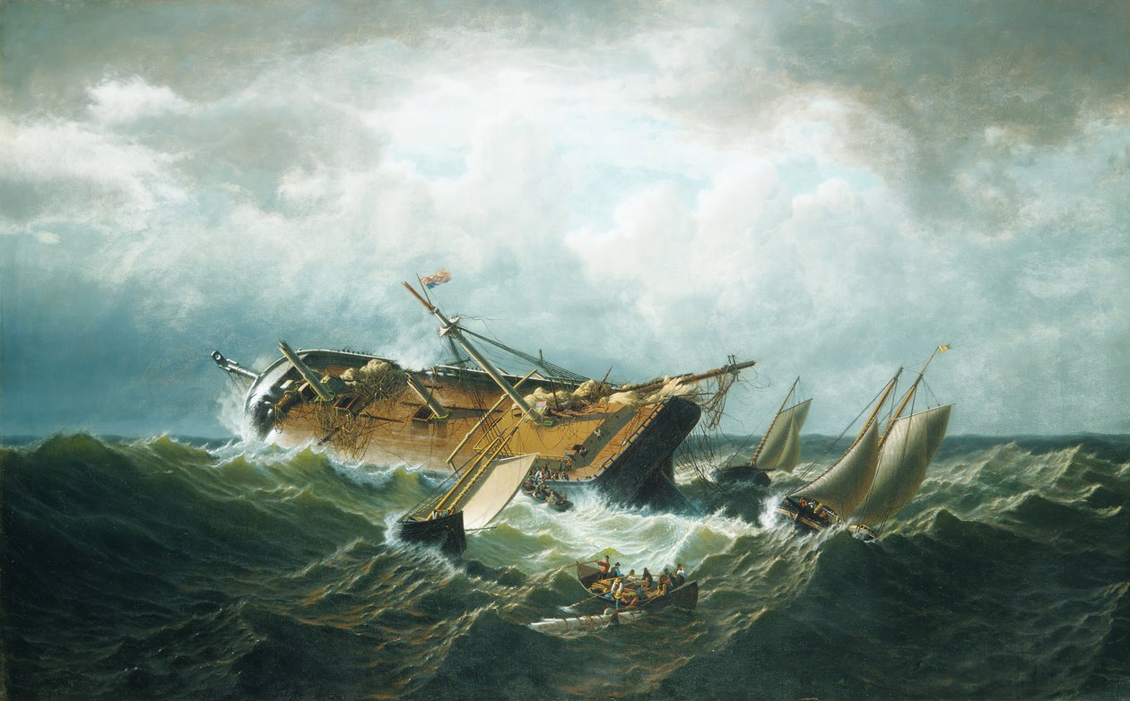Wrak statku przy Nantucket Wrak przy Nantucket po burzy, ok. godz. 1860-61. autorstwa William Bradford
