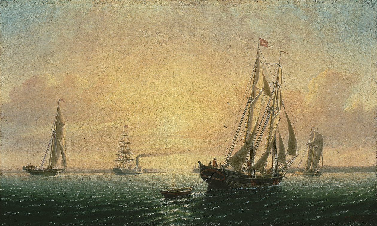 Szkuner Jane z Bath, Maine autorstwa William Bradford