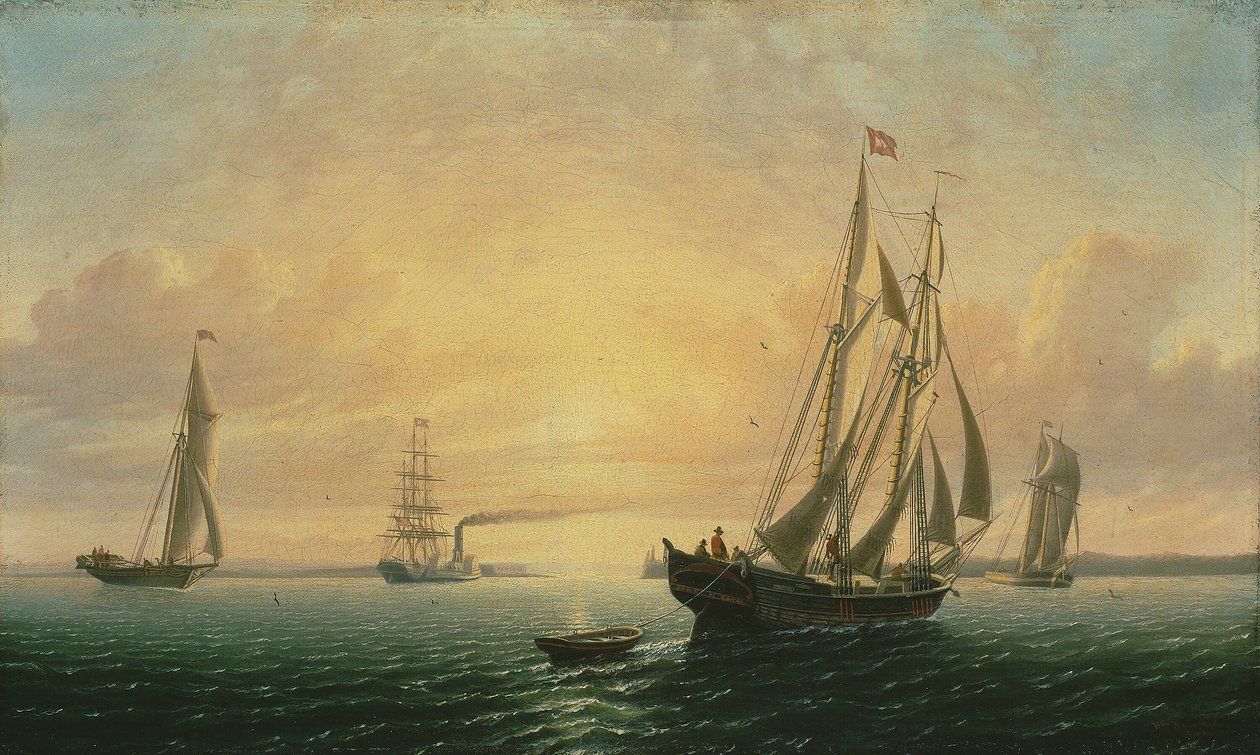Szkuner Jane z Bath, Maine, 1857. autorstwa William Bradford