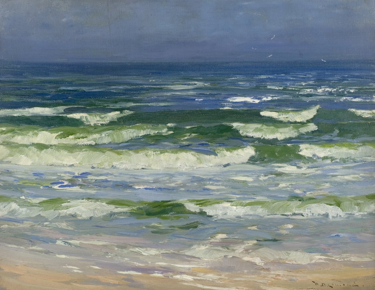 Sea Piece: Floors Bay w pobliżu Auchmithie (olej na płótnie) autorstwa William Bradley Lamond