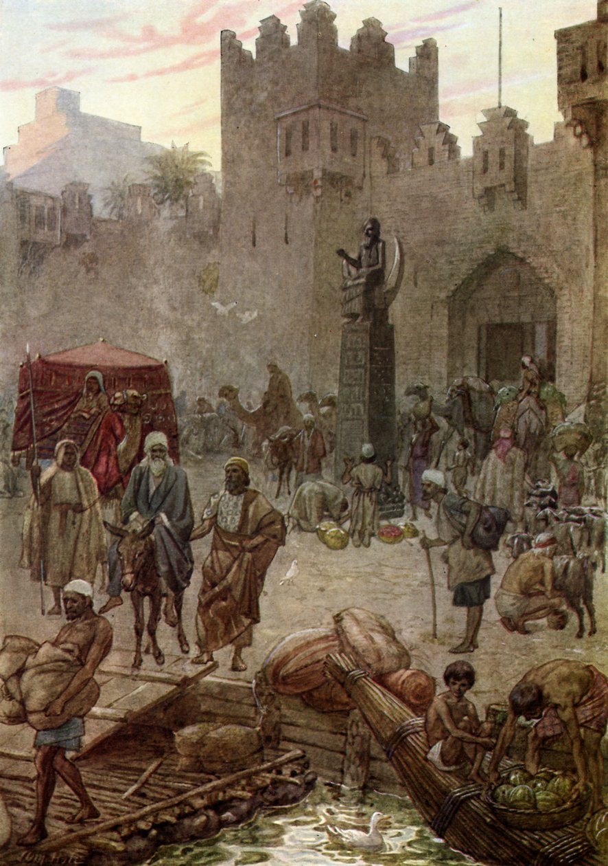Abram Abraham opuszcza Ur do Chaldejczyków - Biblia autorstwa William Brassey Hole