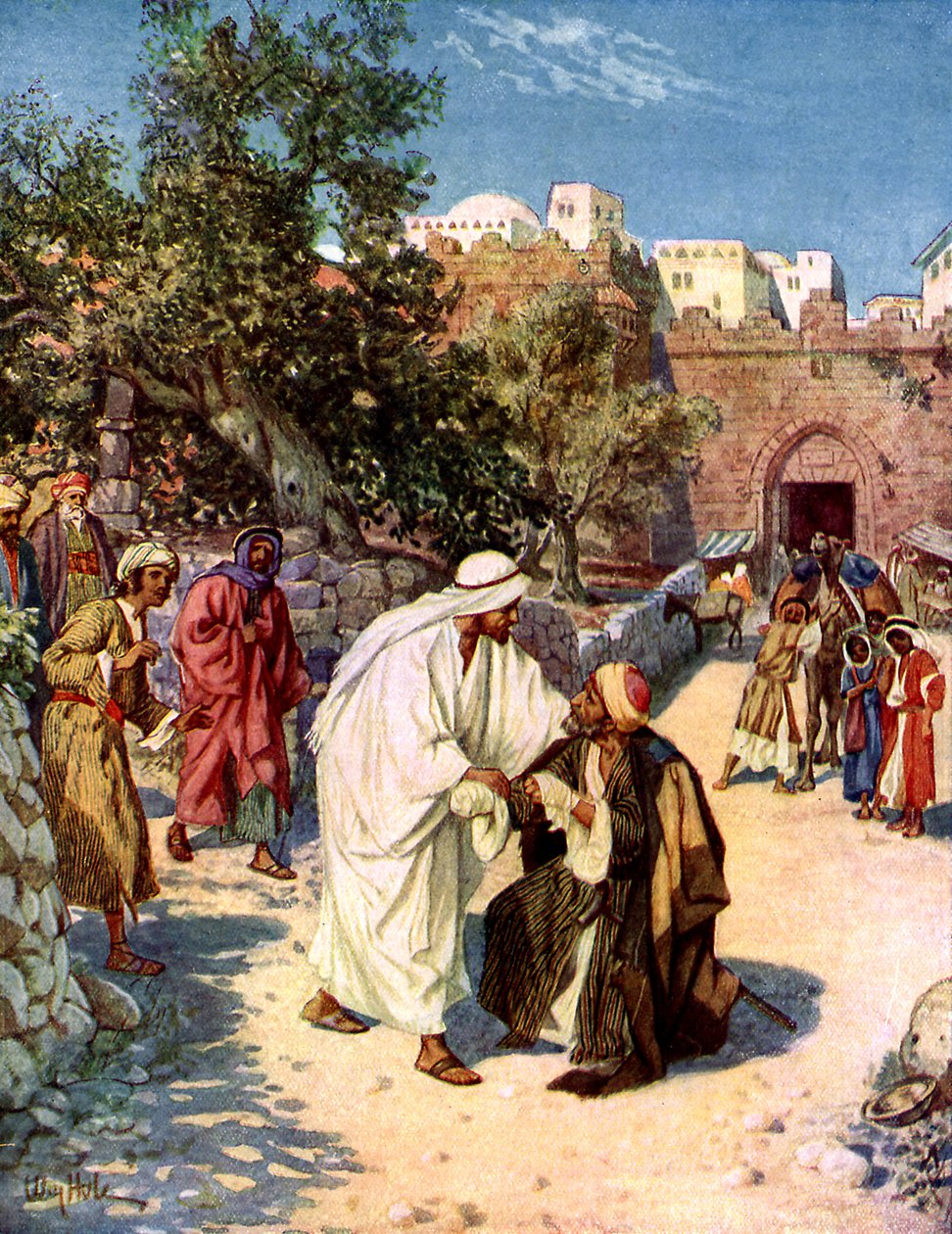 Jezus oczyszcza trędowatego - Biblia autorstwa William Brassey Hole