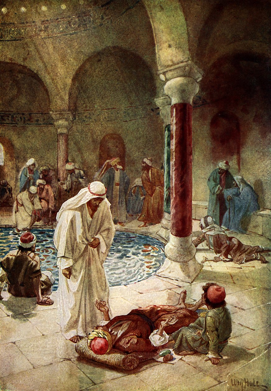 Jezus uzdrawia chorego człowieka - Biblia autorstwa William Brassey Hole