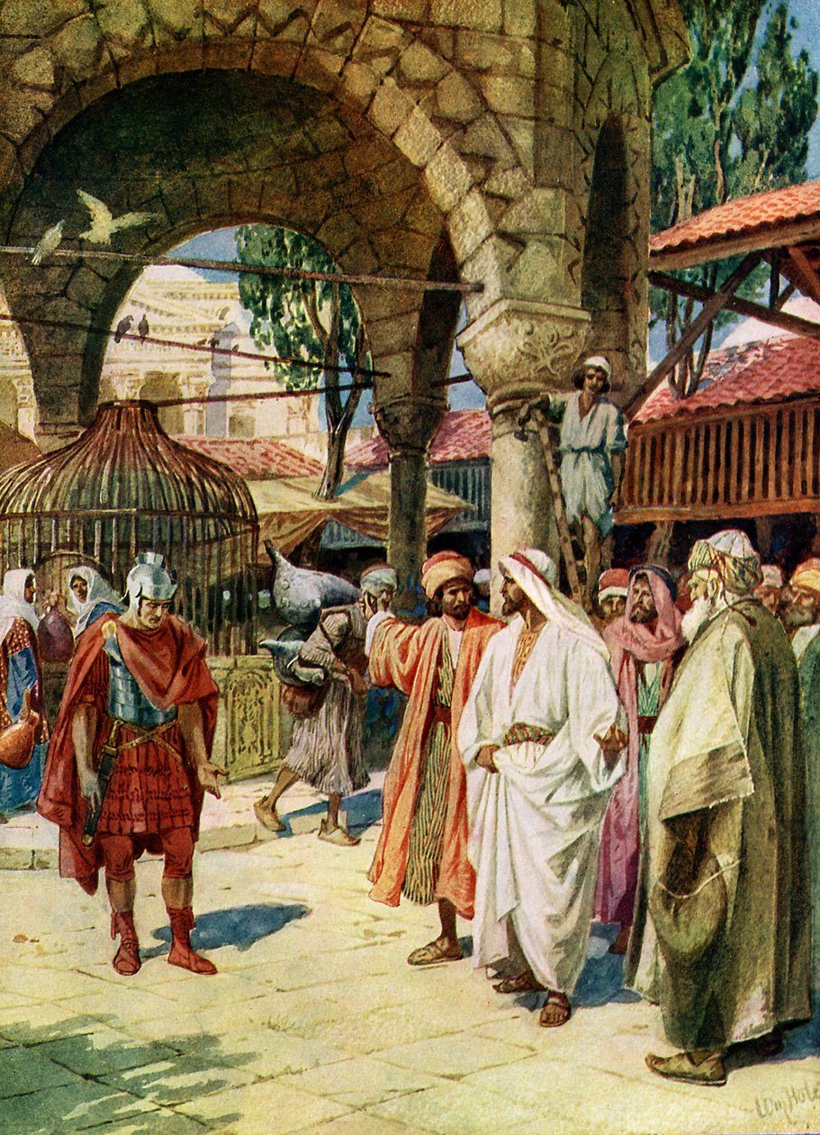 Jezus uzdrawia sługę setnika - Biblia autorstwa William Brassey Hole
