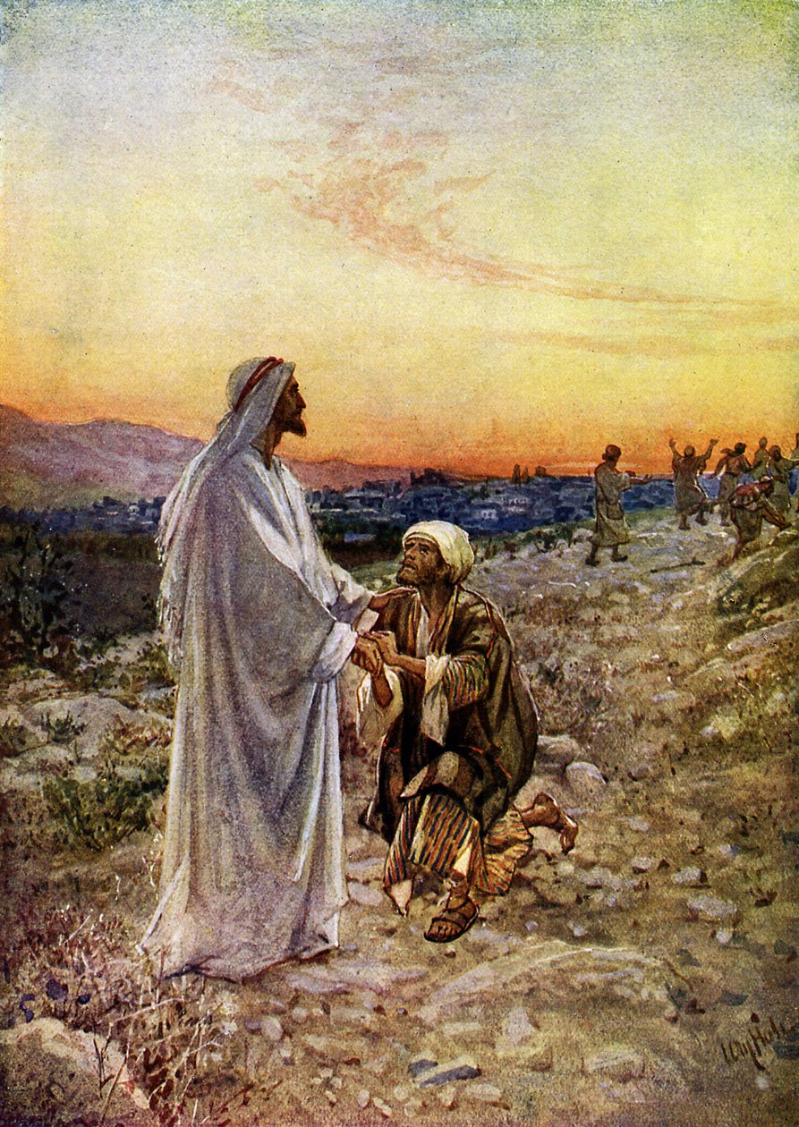Jezus uzdrawia trędowatych w Samarii - Biblia, Nowy Testament autorstwa William Brassey Hole