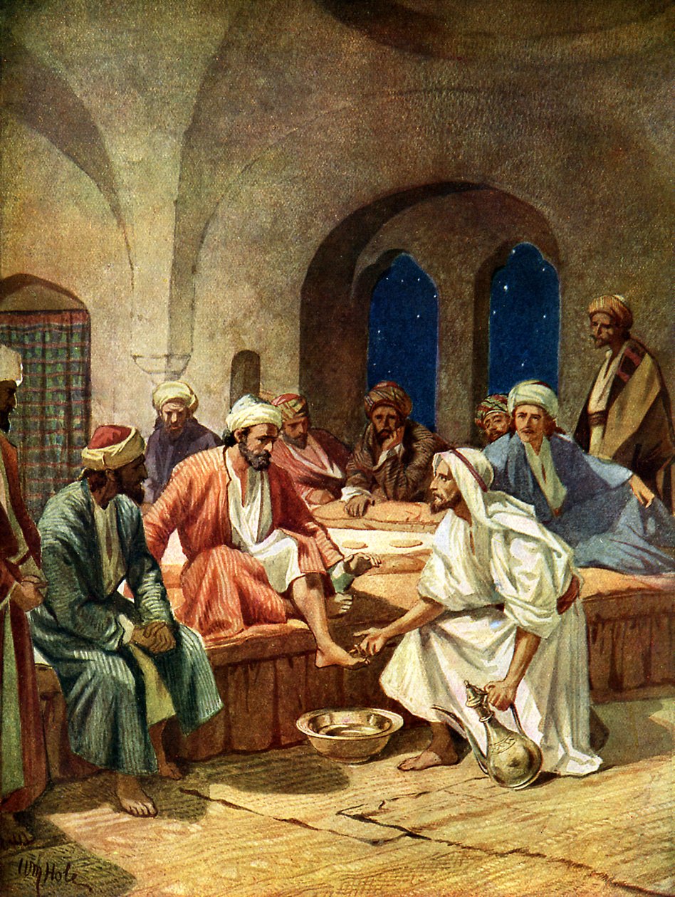Jezus myje stopy Piotrowi - Biblia autorstwa William Brassey Hole