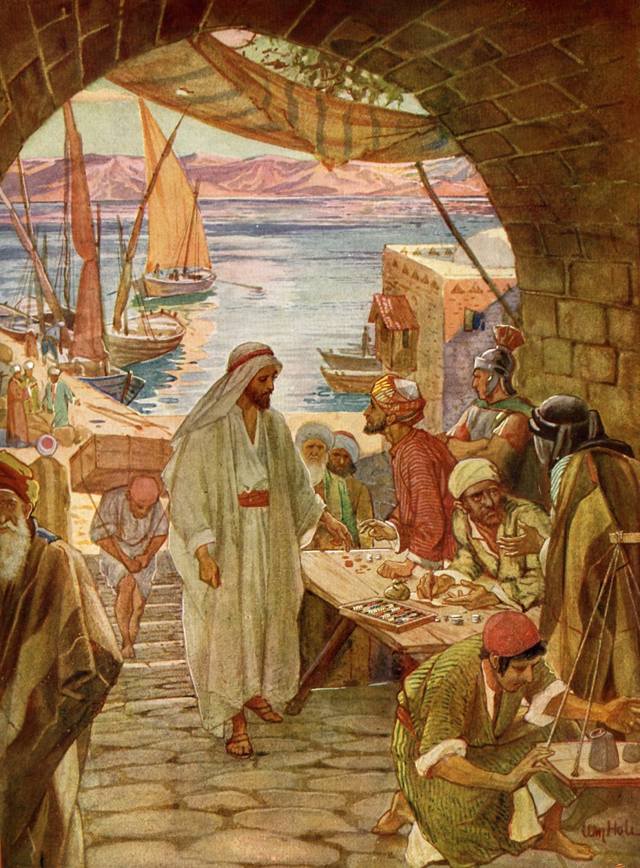 Mateusz (Levi) zostaje powołany do zostania uczniem - Biblia autorstwa William Brassey Hole