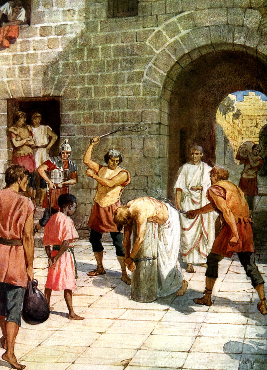 Piłat nakazuje biczowanie Jezusa - Biblia autorstwa William Brassey Hole