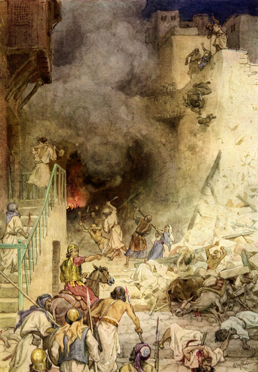 Zniszczenie Jerycha - Biblia autorstwa William Brassey Hole
