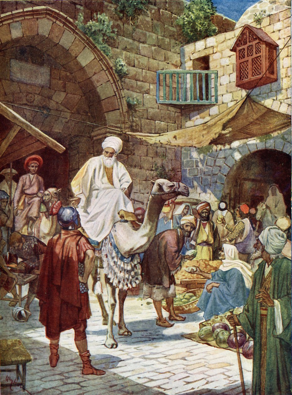 Mędrcy przybywają do Betlejem - Biblia autorstwa William Brassey Hole