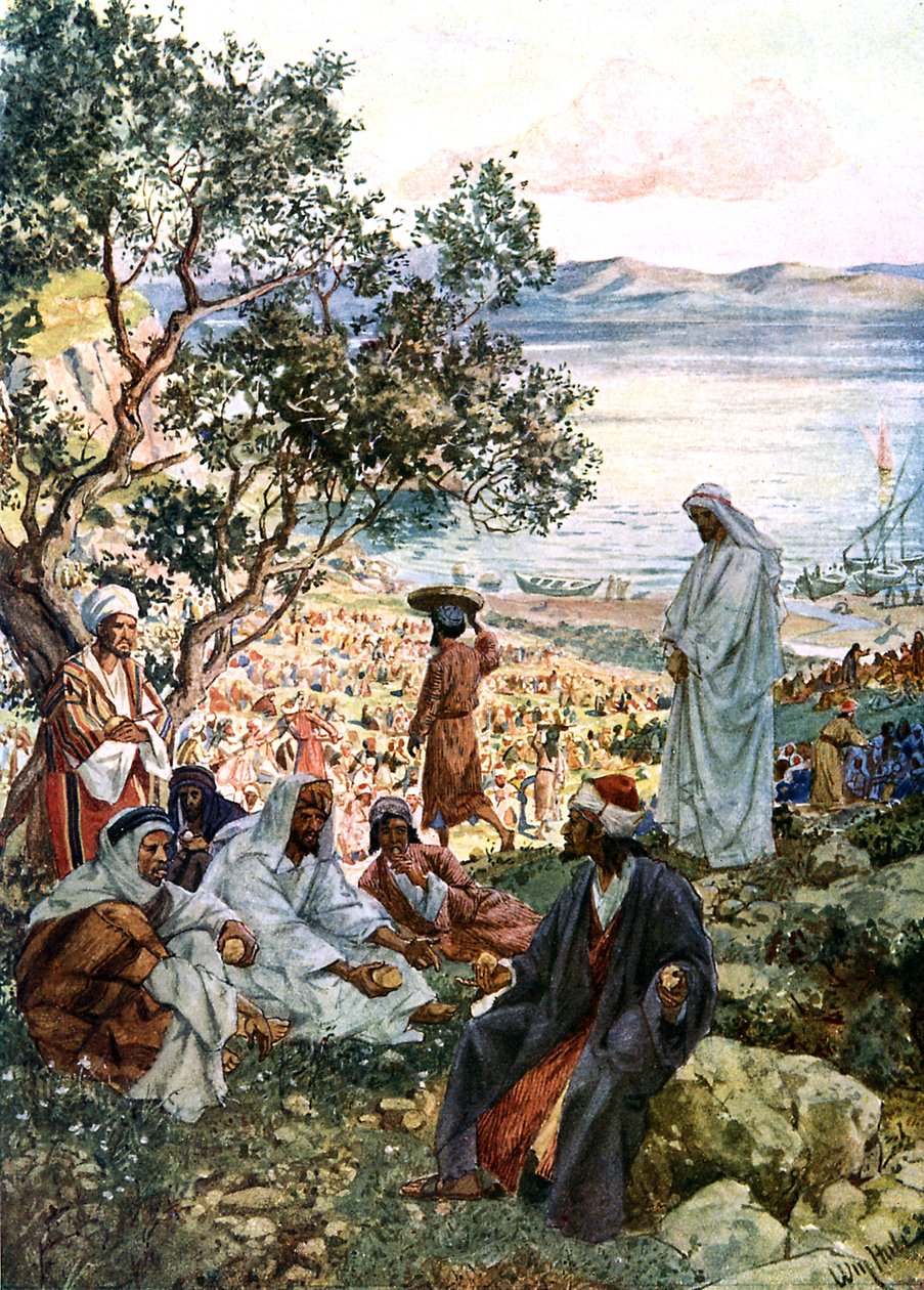 Karmienie pięciu tysięcy - Biblia autorstwa William Brassey Hole