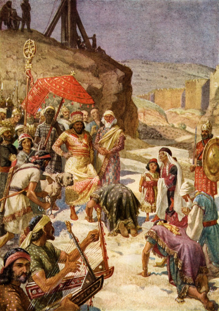 Złożenie Jehojachina Coniasza - Biblia autorstwa William Brassey Hole